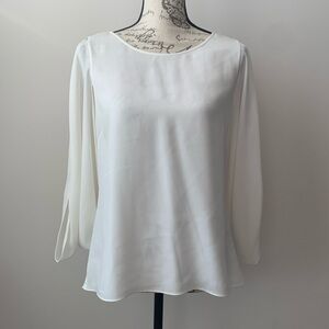 BCBGMaxAzria Fringe Back Blouse